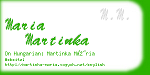 maria martinka business card